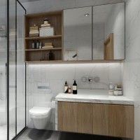 Professional  customizable hotel home pvc arredo bagno bathroom closet