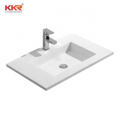 Trending 2020 stone wall hung basin cabinet sink solid surface vanity basin undermount sink